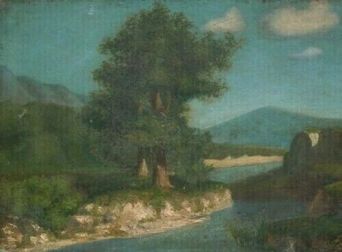 Peinture huile paysage - à,