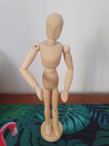 Mannequin bois articulé - mannequin, 34cm