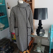 Manteau Laine - Pied de Coq - avec poches - Taille 40 -42