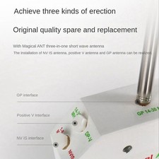 Antenne Télescopique pour GP pour PAC12 JPC7 Radio Ondes Courtes 14 Sections Ar