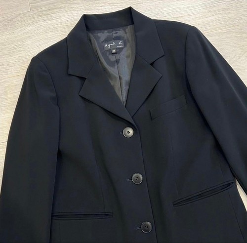 Agnes black chester coat s - b.,