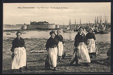 CPA Concarneau, La Ville Close, Un Arrivage de Thons 