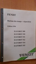 FENDT tracteur Xylon 520 522 524 : bareme des temps de réparation 1999