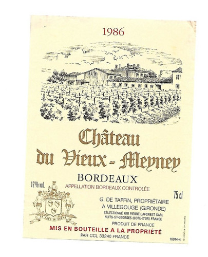 Etiquette vin château du - etiquette,