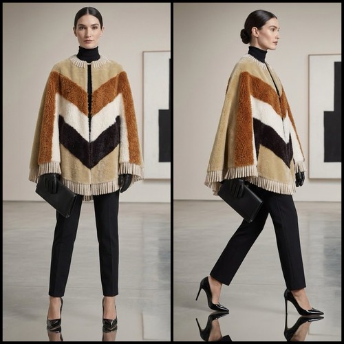 Maje wool blend chevron quiet - wool,