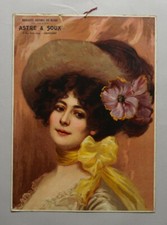 Rare panneau publicitaire - ASTRE & SOUX CARCASSONNE - Vers 1900