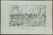 1845 - Fondation de l'Observatoire de Paris - Gravure ancienne - Louis XIV