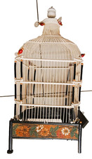 Meuble Cage Bois et fer  long 28 prof  28 haut 64 cm