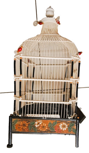 Meuble cage bois fer long - bois, et