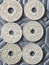 Pieces De Monnaie Lot  5 Centimes RF annees 1919 G.modele  1921/22/26/34/36