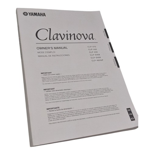 Yamaha clavinova owners manual - yamaha,