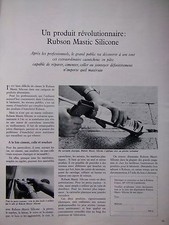 PUBLICITÉ 1969 CARTOUCHE RUBSON MASTIC SILICONE PRODUIT CAOUTCHOUC PÂTE