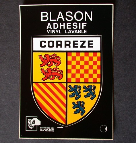 Blason adhésif correze - blason,