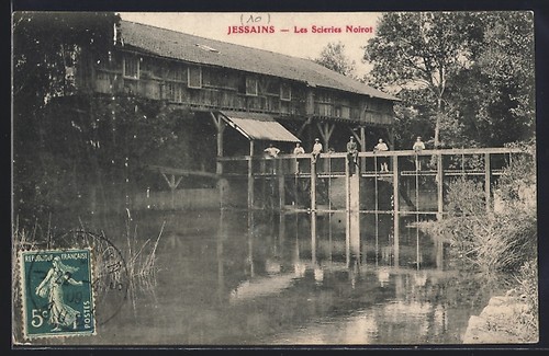 Cpa jessains les scieries - les,