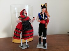 Poupée folklorique régionale Joven Gallego couple Marin étiquette boite doll vin