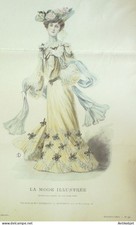 Gravure Mode illustree 1902 #