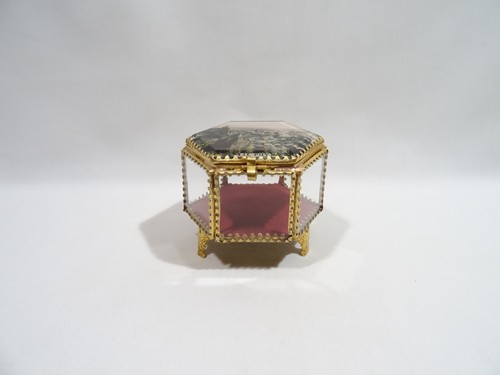 Ancien coffret boite verre - en,