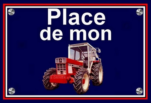 Plaque place mon tracteur - ,