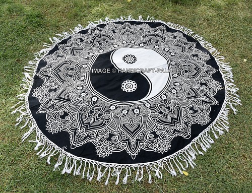 Yin yang ombre mandala - yang,
