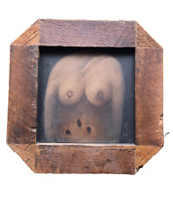 YVES RHAYE HUILE SUR TOILE NU FÉMININ DATÉE SIGNÉE 1975 ET DÉDICACÉE ÉCOLE BELGE