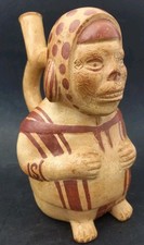 Vase Etrier Mochica Anthropomorphe Pérou Précolombien Pre Columbian Peruvian 