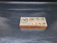 Boîte de poids balance en laiton  ancienne incomplète