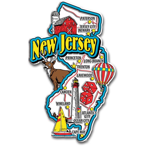 New jersey jumbo state - state, magnet