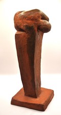 Sculpture terre cuite moderne signée PH 98