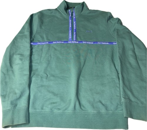 Huf green quarter zip pullover - green,