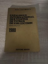 livre: catalogue international des ventes de titres de collection 1980