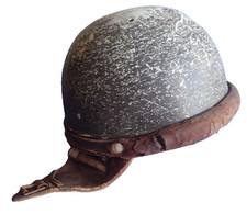 Ancien Casque De Motocycliste intérieur cuir 1900-20s pour petit tête