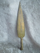 Pointe De Lance Africaine Ancienne Masaï (?) Bronze Laiton