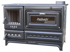 Poêle à bois en fonte émaillée, cuisinière, four, poêle à bois