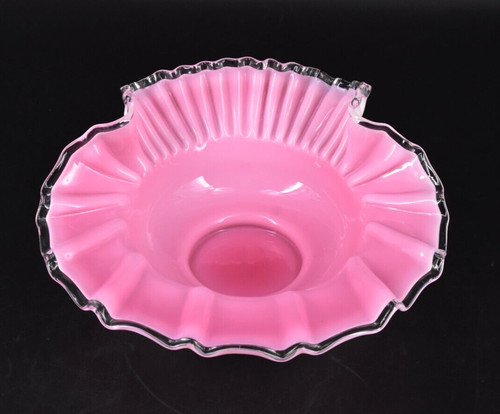Vtg fenton peach crest shell - peach,