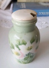 POT A MOUTARDE ANCIEN KG LUNEVILLE DECOR DE FLEURS
