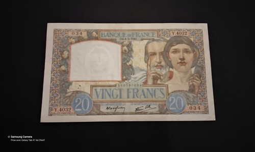 Billet banque 20fr - billet, :