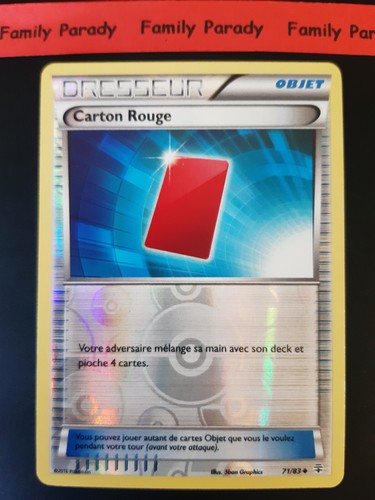 Carton rouge reverse 83 - rouge, 71/83