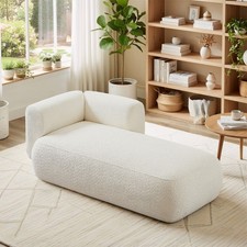 Cream Upholstered Chaise