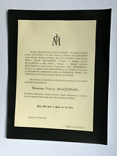 VICTOR BRAQUEHAIS Verdrel Ducoudre FAIRE PART Chassepot DOUVREND Rouen 1902