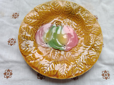 Céramique SARREGUEMINES ATELIER D'ART FRANCE - 1x assiette dessert POMMES relief