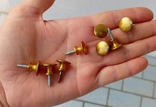 1 ANCIENNE POIGNÉE PETIT MEUBLE LAYETTE POUPEE TIROIR BRONZE LAITON d=1,4cm N6C