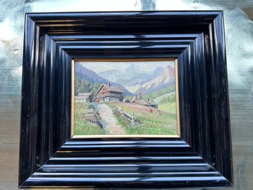 Tableau ancien maisons dans - tableau,