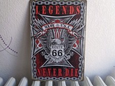 TOLE METAL AIGLE ROUTE 66