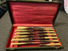 coffret 12 couteaux de table anciens manche corne occasion