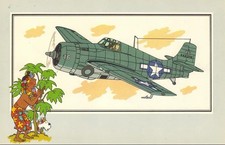 AVION GRUMMAN WILDCAT F-4  1938 USA TINTIN AVIATION 39 45 Chèque 14 Voir Savoir