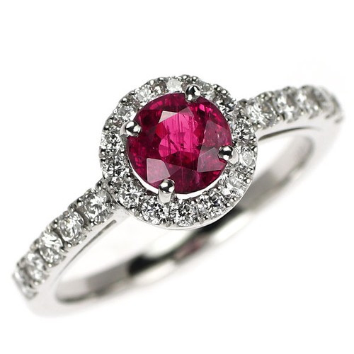Bague diamant rubis - , sang