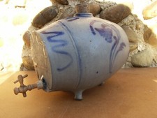 Ancien vinaigrier en grès bleu gris Alsace