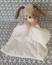 Doudou chien beige mouchoir