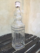 Bouteille Fontaine à Boisson Eau Jus Verre Ouvragé 2 L Ancienne Vintage Rétro 