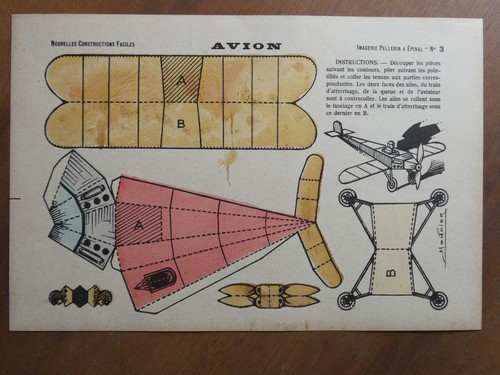 Maquette papier avion ancien - avion,